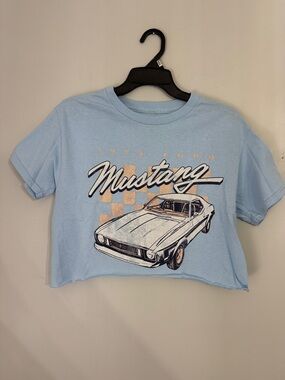 Juniors Crop Top Ford Mustang Size small